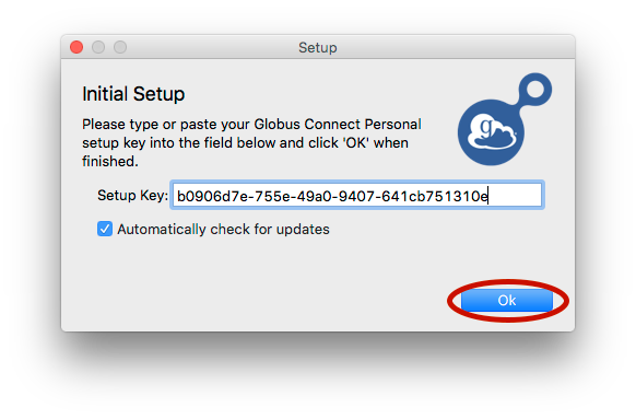 Globus Endpoint Key